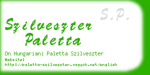 szilveszter paletta business card